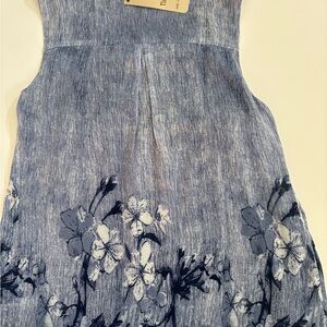 Floral Blue Tank Top